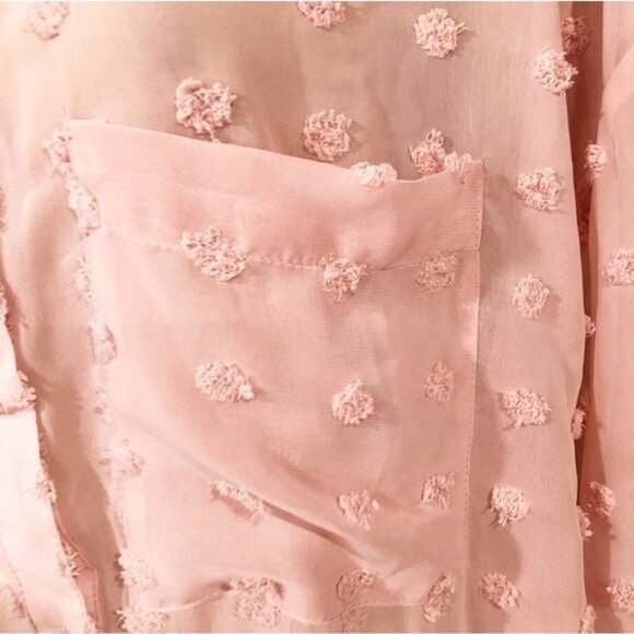 Asos Women’s Textured Pink Button Down Top - Size 14 - Picture 5 of 9